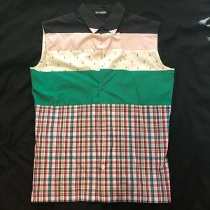 RAF SIMONS Sleeveless Button Down Shirt